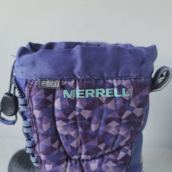 Merrell Girls Snow Quest Waterproof Purple Boots Size 11 Thermolite - Picture 2 of 14